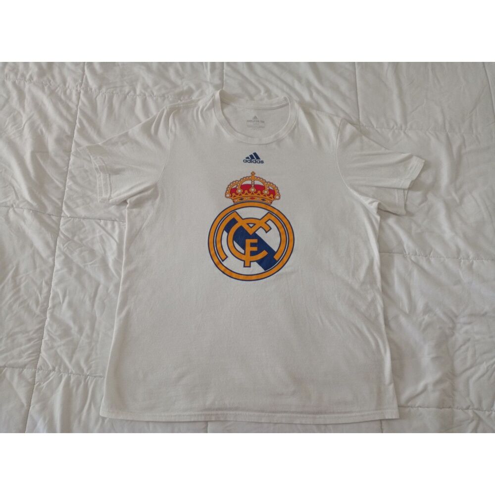 Adidas Real Madrid White Amplifier T-shirt Men's M FIFA LALIGA UEFA Champions RM